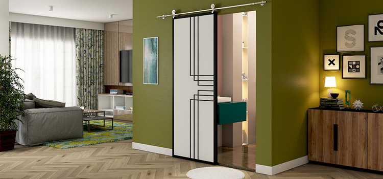 sliding bathroom door installation in Palm Bay